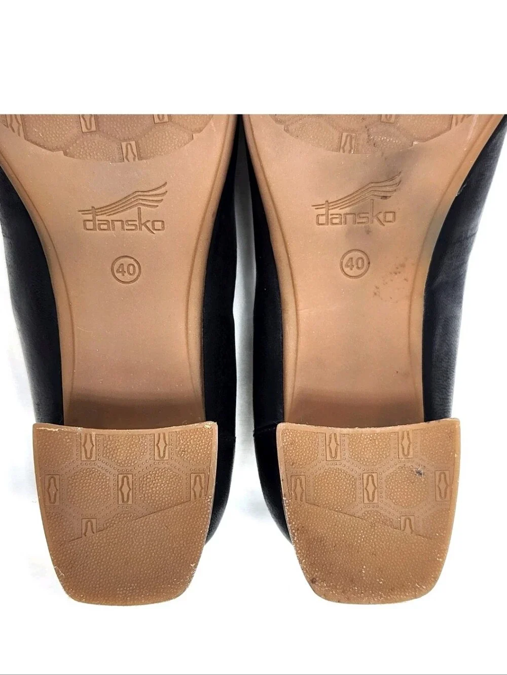 DANSKO Preston Burnished Nubuck Loafer Heels Sz 10/40 Black Leather 3710360636